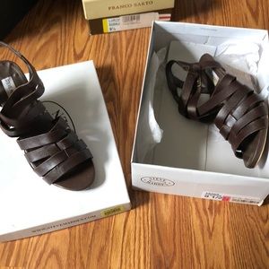 Steve Madden brown strappy wedged heel